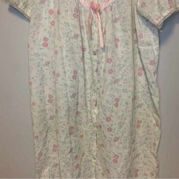 Vintage Cottagecore lace details square neckline granny sleep dress - Picture 9 of 9